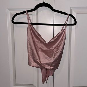 Women’s pink silk tank top